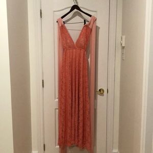 Long maxi lace infinity dress